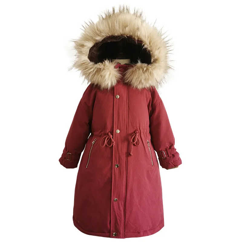 

Winter Children Down Jackets For Baby Girls Thicken White Duck Down Hooded Coats Kids Warm Snowsuit Mid Length Outerwear Clothes