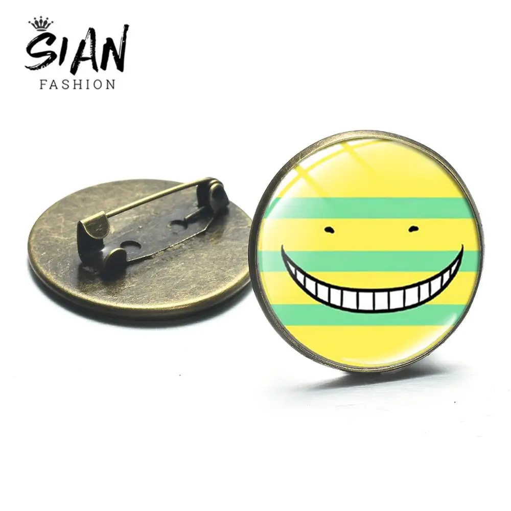 Азиатских улыбающееся лицо брошка мультфильм класс убийц акабане Каруме Shiota