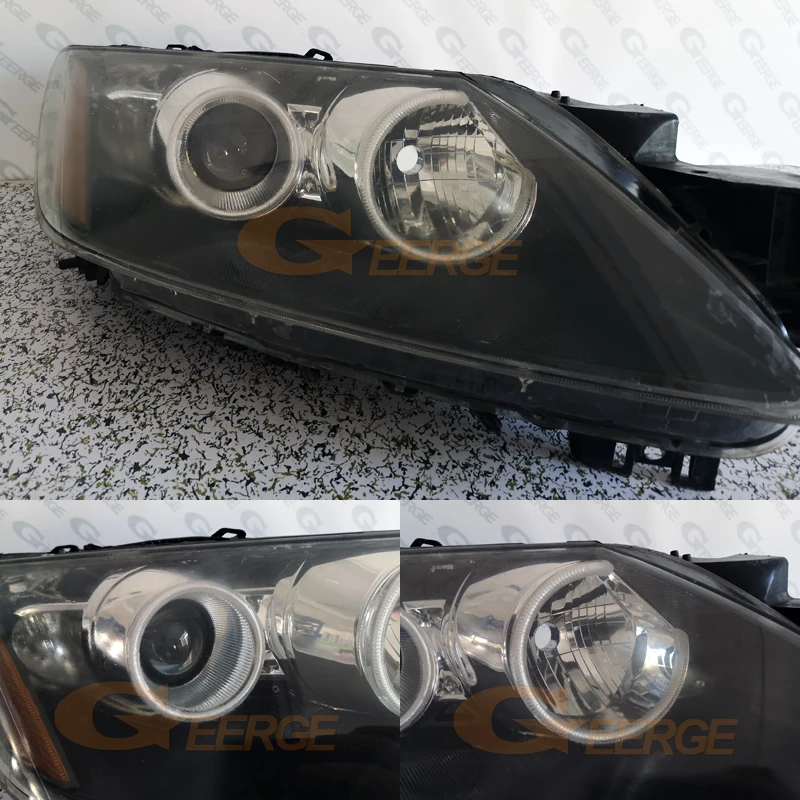 Для Mazda cx 7 CX-7 2006 2007 2008 2009 2010 2011 2012 отличное ультра-яркая подсветка с холодным катодом(CCFL) Ангельские глазки комплект Halo Кольцо