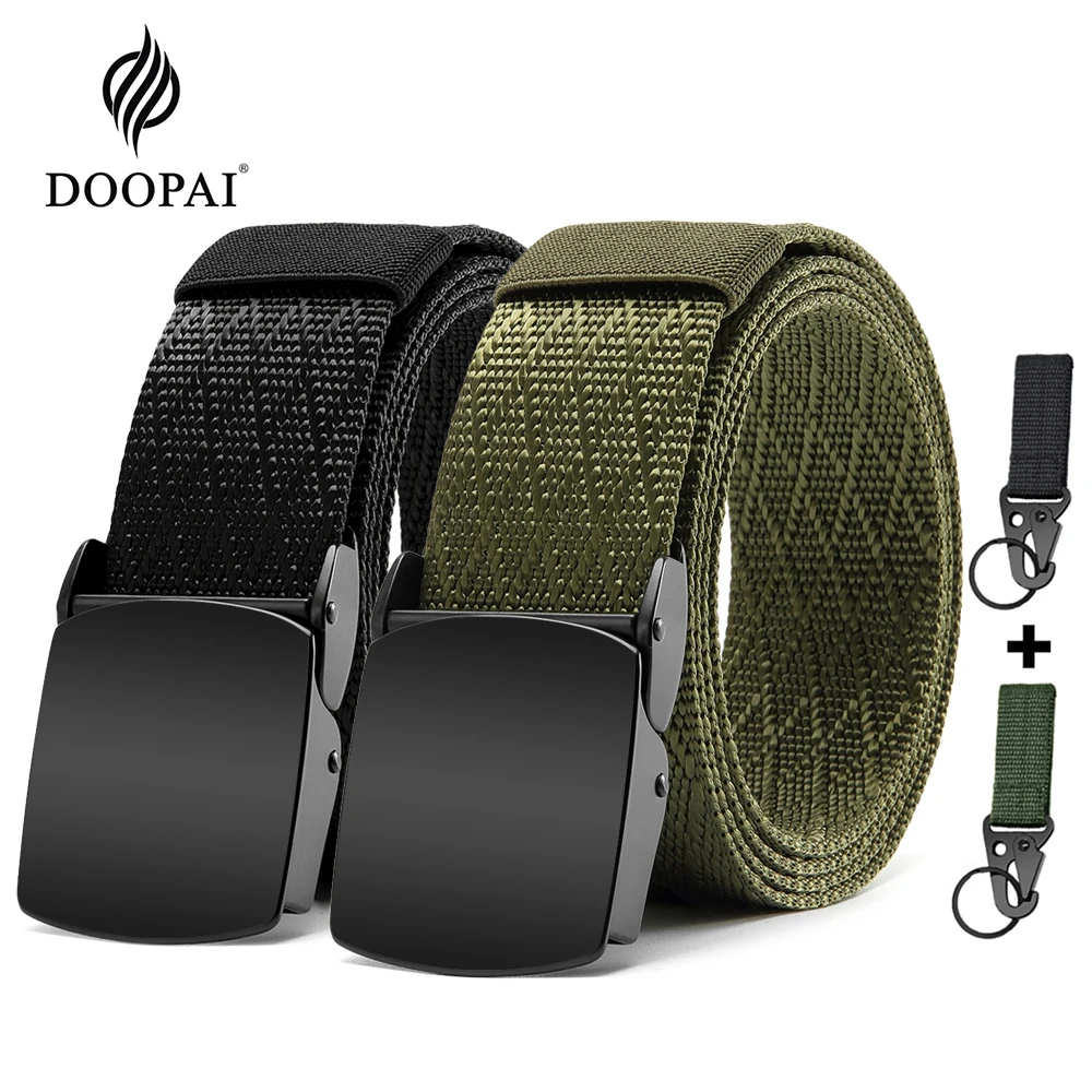 

DOOPAI men's belt Army Military Tactical Nylon Outdoor Heavy Duty Training Hunting belt for men 125CM/3.8CM Wide Combat Belts