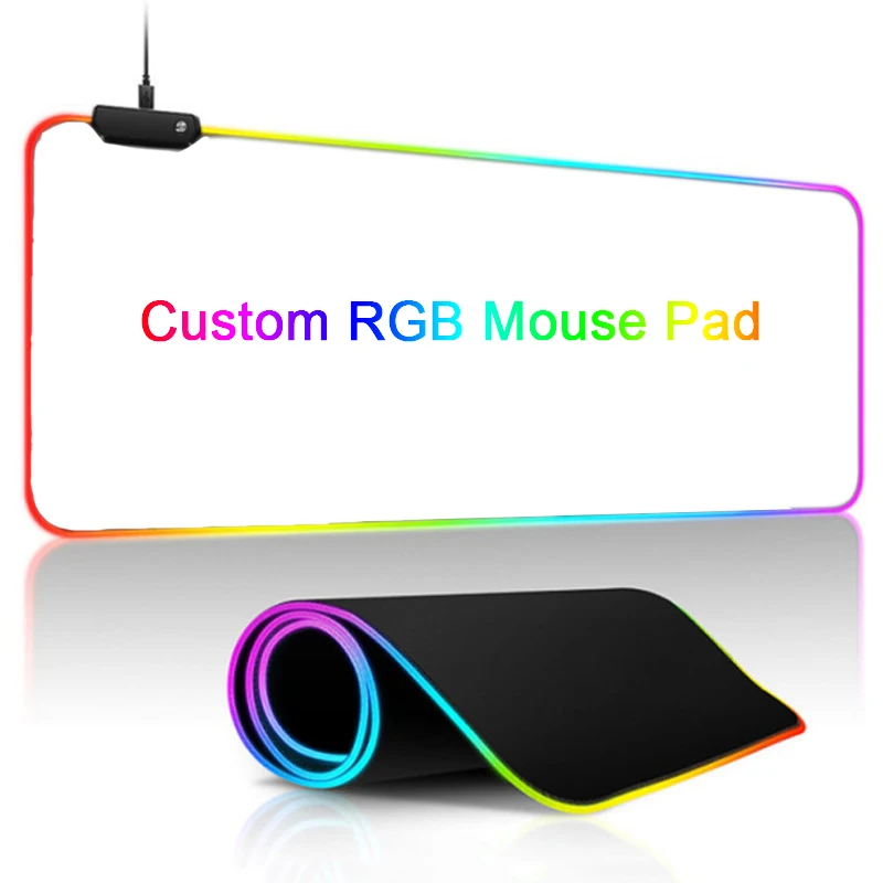 

DIY Custom RGB Mouse Pad Large Cute LED Backlit Mousepad Anime Gaming Mouse Mats Luminous Carpet Keyboard Computer Desk Mat