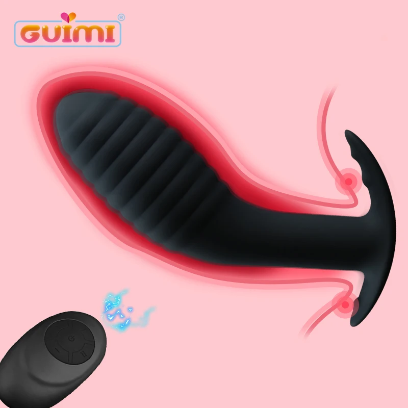 Дистанционное управление мужской вибрирующий Анальная пробка массажер простаты