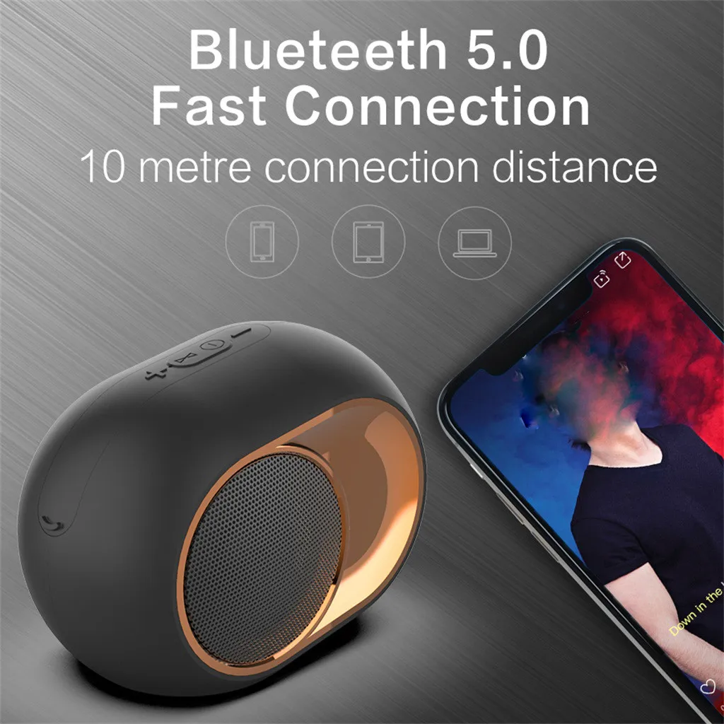 Bluetooth 5.0 Спикер Беспроводные Колонки TWS Портативное Водонепроницаемое Открытый Стерео Поддержка TF AUX USB FM Для Телефона ПК
