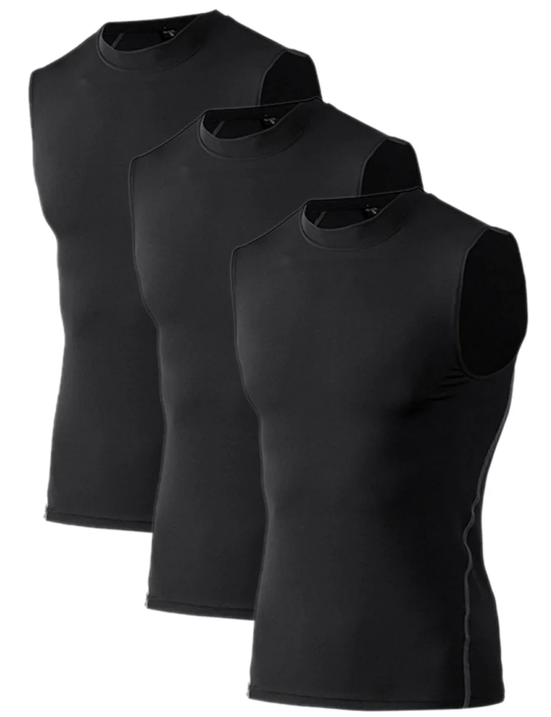 

Sportwear Fitness Gym Outdoor Compression Under Base Layer Athletic Muscle Pack of 2 or 3 Fast Dry Solid Colors Tank Top for Men