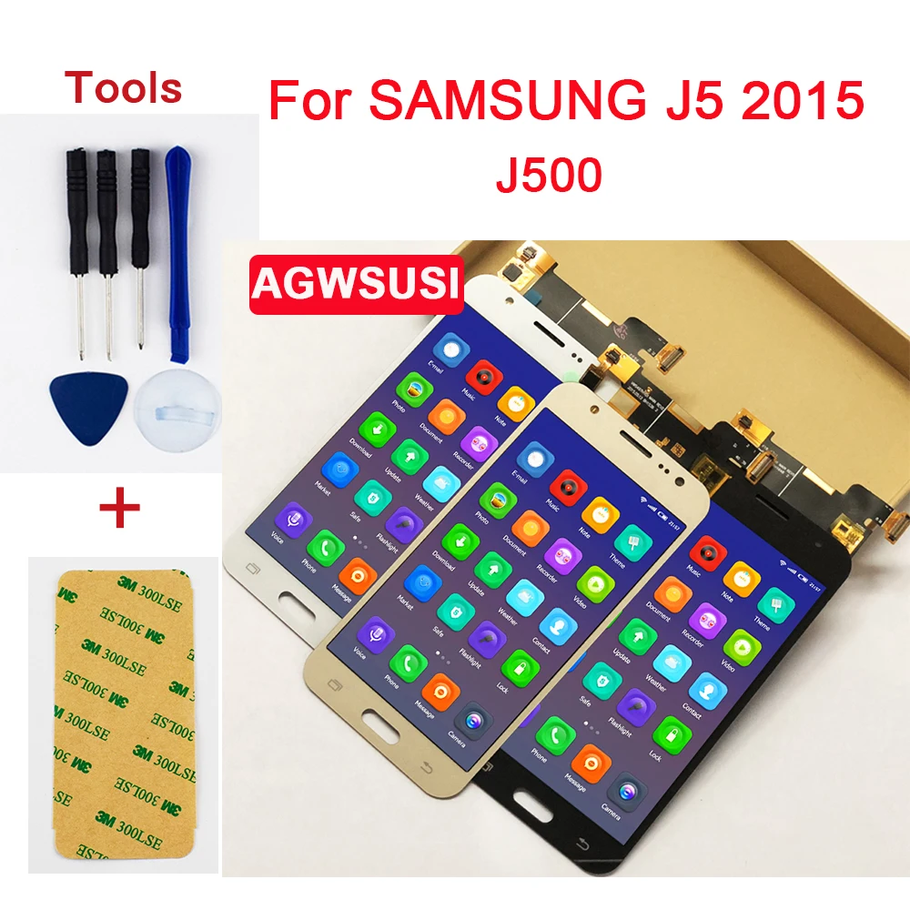 Для SAMSUNG Galaxy J5 2015 LCD J500 J500H J500FN J500F J500M Полный ЖК дисплей панель экран сенсорный