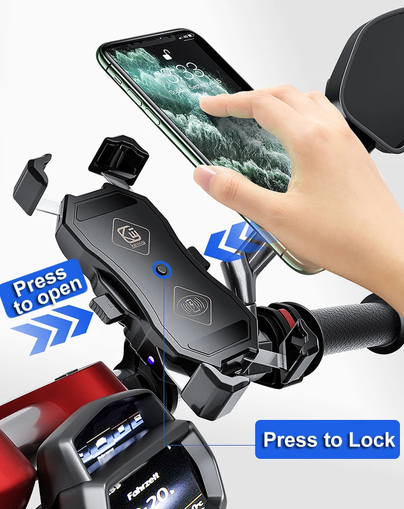 Держатель для телефона мотоцикла поддержка беспроводного зарядного устройства