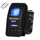 Синий светодиод 5 Pin ВКЛ-ВЫКЛ SPST рокер кнопочный переключатель на заднюю часть крыши светильник Водонепроницаемый защита от перегрузки автомобиль Лодка 12v24v + джемпер набор проводов