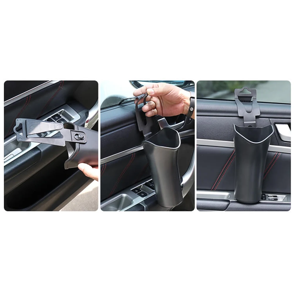 

2021 Multifunctional Car Umbrella Storage Bucket Black Plastic Convenient Practical Holder Barrel With Hook For Gathering Bottle