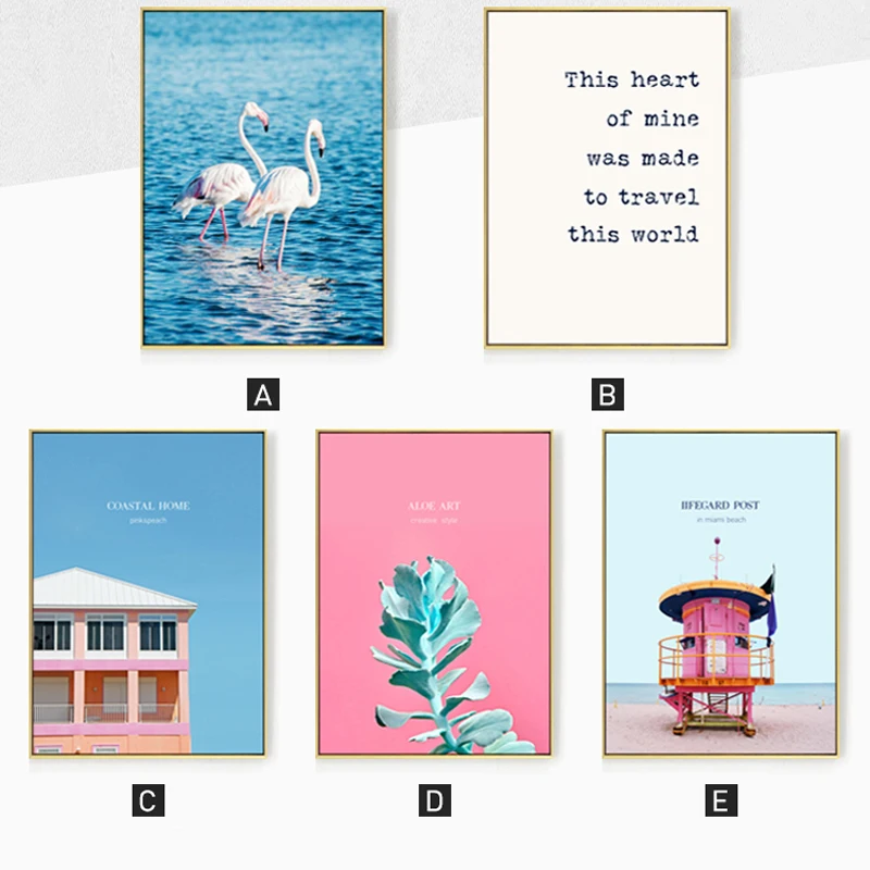 Пляжное полотенце с изображением фламинго Листьев Настенная картина для