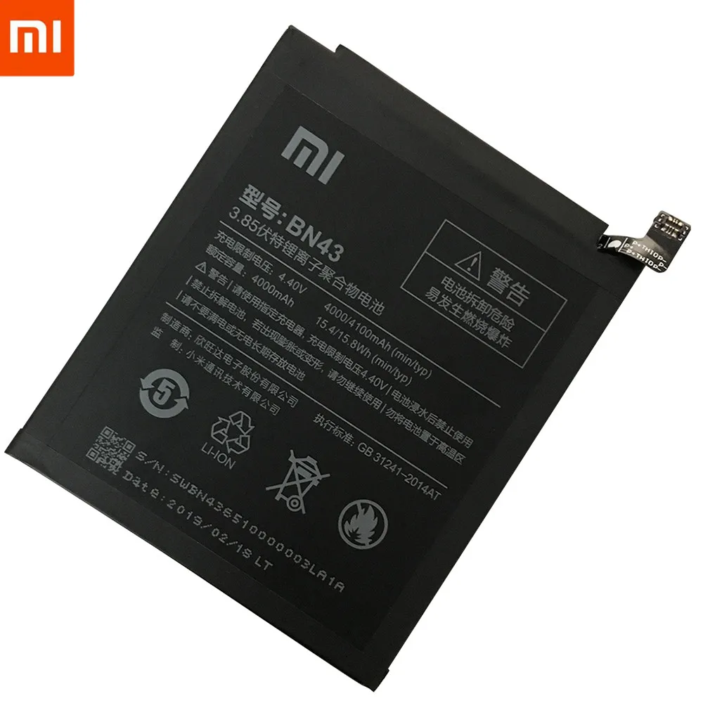 Настоящий аккумулятор 4100 мАч BN43 для Xiaomi Redmi Note 4X3G+ 32G/для Redmi Note 4 global Snapdragon 625+ бесплатный инструмент