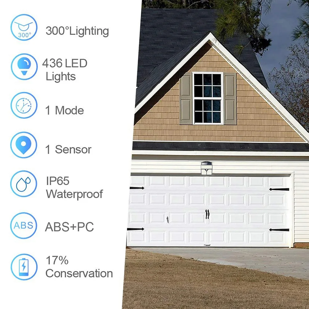 Светодиодный уличный фонарь на солнечной батарее WAKYME 436 водонепроницаемая