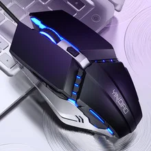 Резная Серебряная проводная мышь G5 светящаяся Мышь для игр esports machinery бесшумные