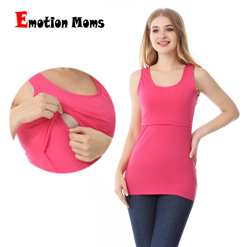 

Emotion Moms Fashion Cotton Tank Tops Breastfeeding Vest Summer Tanks For Pregnant Women Maternity Breastfeedin Vest