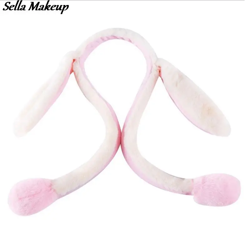 

Милые плюшевые повязки для волос с кроличьими ушками для девушек, аксессуары для волос