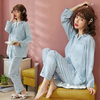 Весенне-осенняя свободная Пижама для беременных женщин комплект из 2 предметов