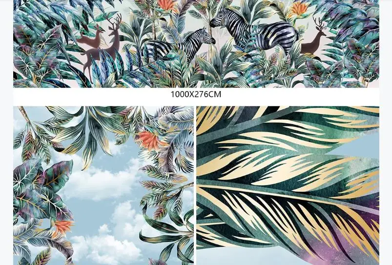 Настенные фрески на заказ с изображением леса и животного тематические обои для