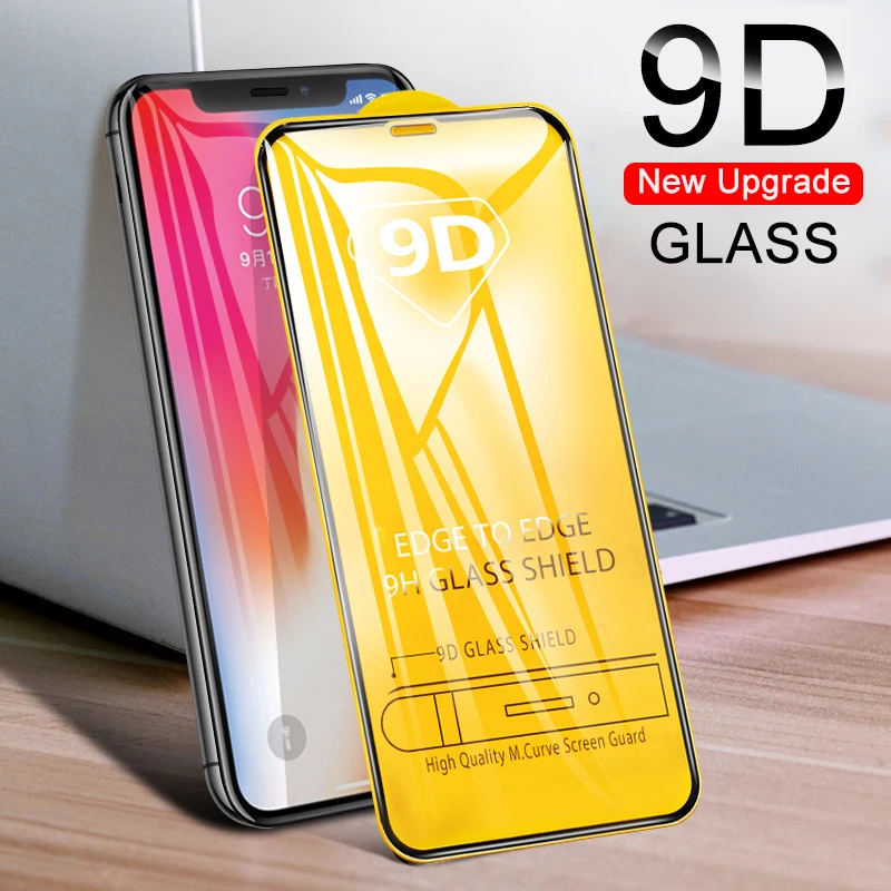 

9D Full Cover Protective Glass On For iPhone 11 12 Pro XS Max X XR Screen Protector iPhone 6S 7 8 Plus SE 12 Mini Tempered Glass
