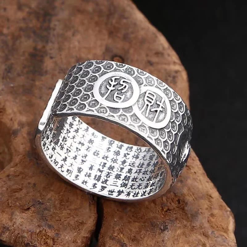 

Pixiu Ring Feng Shui Amulet Wealth Lucky Open Adjustable Ring Buddhist Jewelry for Women Men Gift