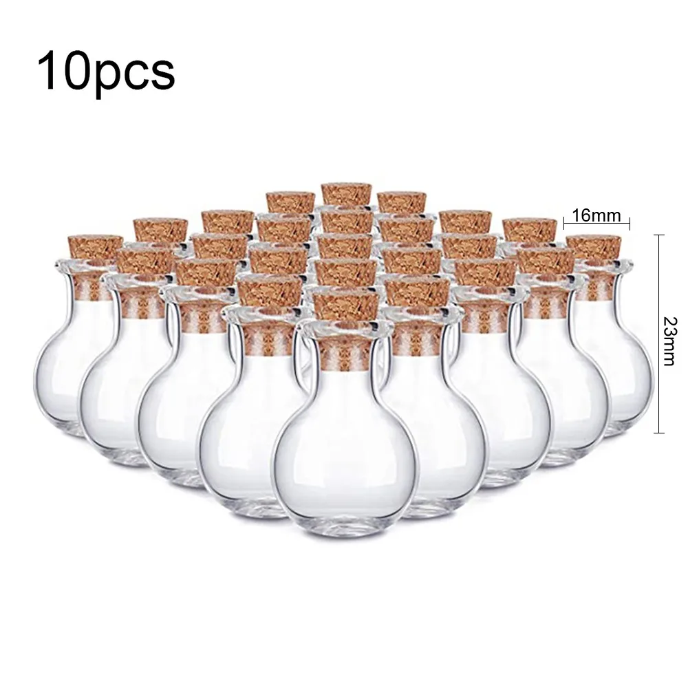 

10/30/50 PCS Small Glass Bottles Mini Clear Drifting Bottles with Cork Wishing Vials for Wedding Favors Apothecary DIY Crafts
