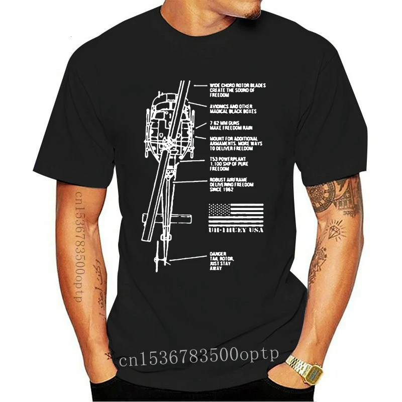 

New Pattern Black T Shirts Uh 1 Huey Helicopter Vietnam Brings The Freedom Hip Tope S 4Xl Tee Shirt Mens Streetwear Brand Clothi
