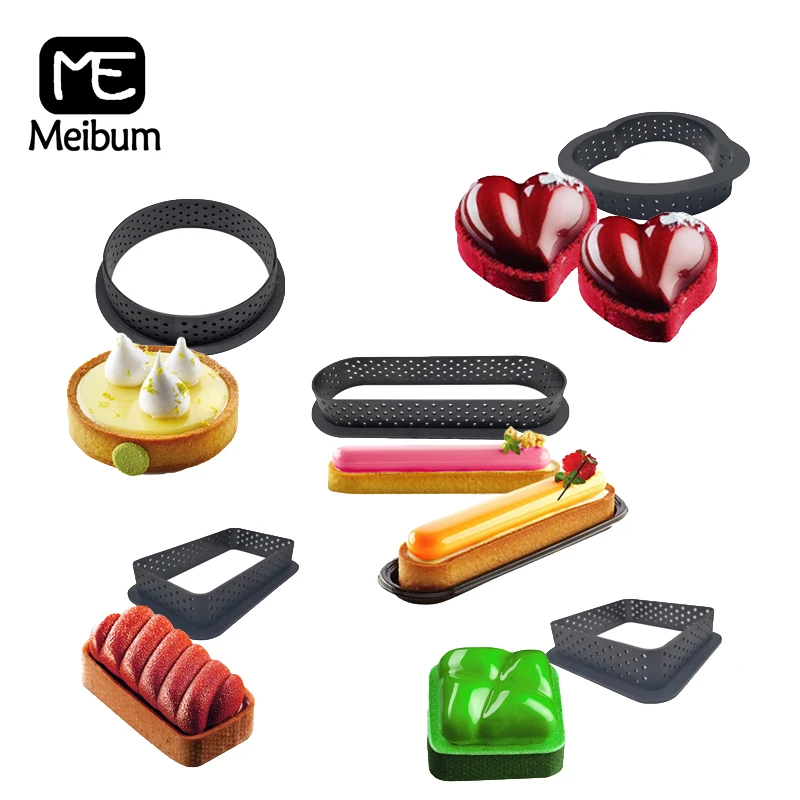 5 стилей пластиковые перфорированные формы в виде кольца для фруктов и муссов