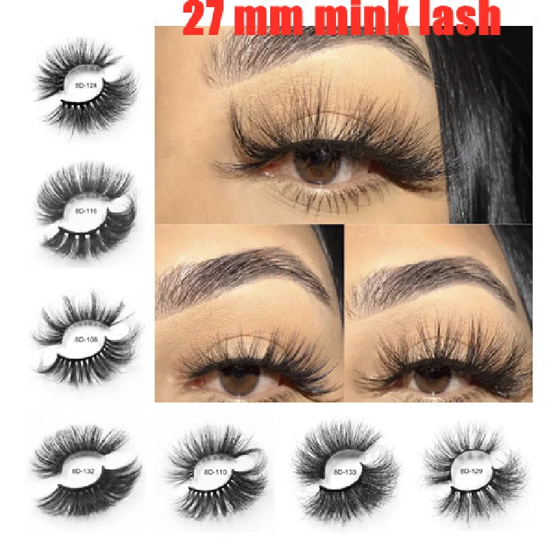 

1 pair 8D Faux Mink Hair False Eyelashes Natural/Thick Long Eye Lashes Faux Cils Maquillaje Wispy Makeup Beauty Extension Tools