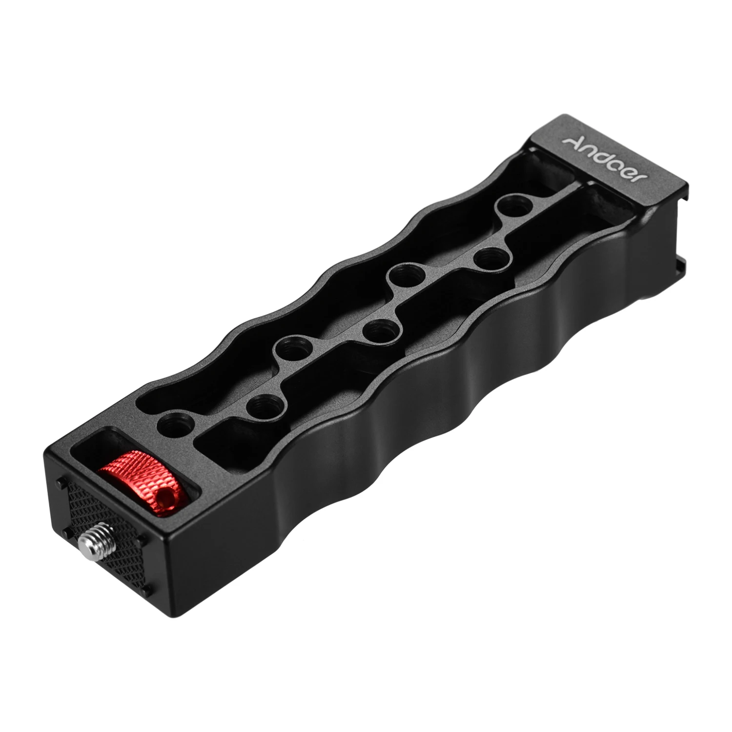 

Andoer Gimbal Stabilizer Handle Hand Grip Extension Rod Holder with Cold Shoe Mount 2 Location Pins for Zhiyun Weebill S