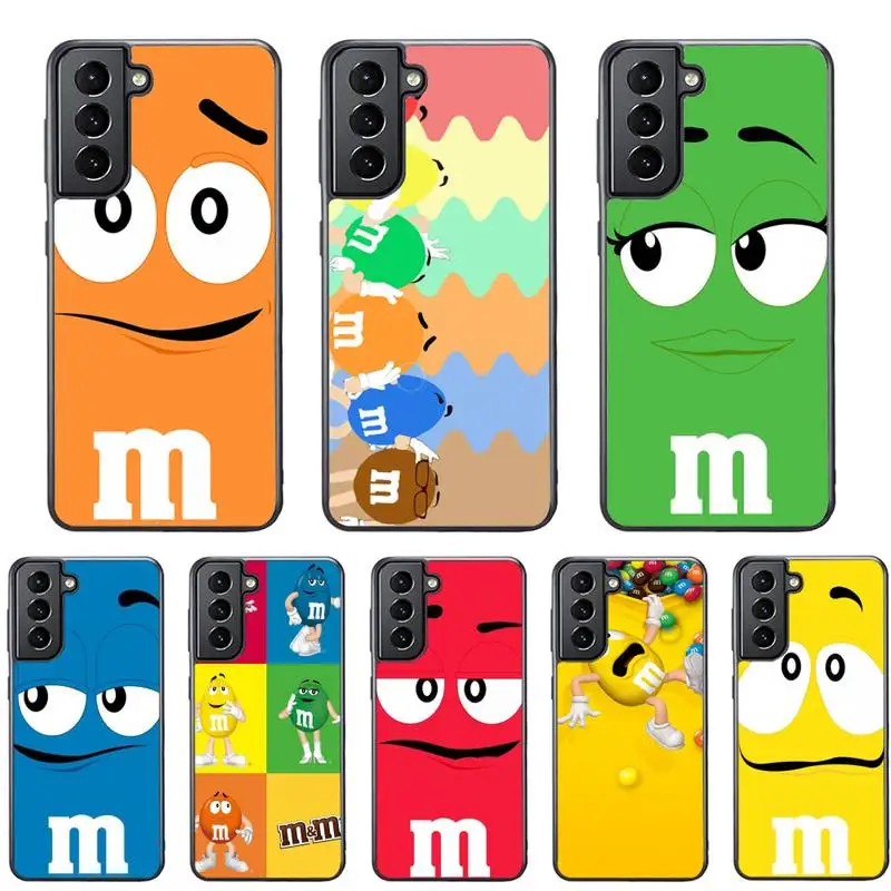 

chocolate beans M&M'S MMS Phone Case for Samsung s4 s5 s6 s7 s8 s9 s10e plus Edge s20 s21 s30 ultra cover PC&TPU
