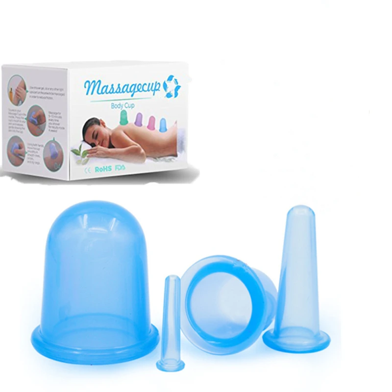 4 шт. силиконовые банки для массажа лица шеи спины и глаз|Брекеты подставки| |