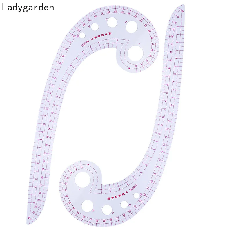 

Кривая линейка в форме коммы для лоскутного шитья, инструменты для изготовления одежды «сделай сам», инструменты для шитья, аксессуары, 2 шт.