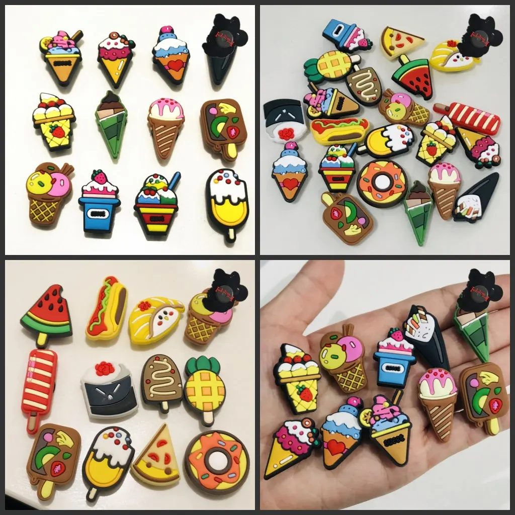 23 PCS PVC Kawaii Cartoon Food Fridge Magnetic Sticker Ice Cream Sushi Hot Dog Donut Refrigerator Magnets Children Gift Kids Toy