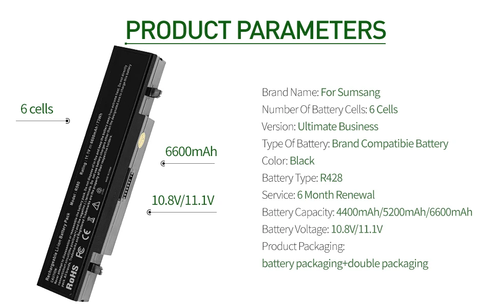 Golooloo 6 ячеек Аккумулятор для ноутбука samsung NP-Q530 NP-R540 NP-SF411 P210 P460 P580 Q320 Q430 Q530 R428 R429 R430 R458 R463 R464
