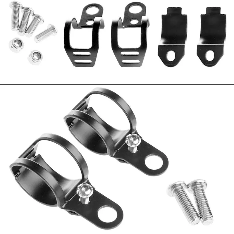 1 пара черный вилка ушные зажимы мотоцикл поворотник светильник кронштейн