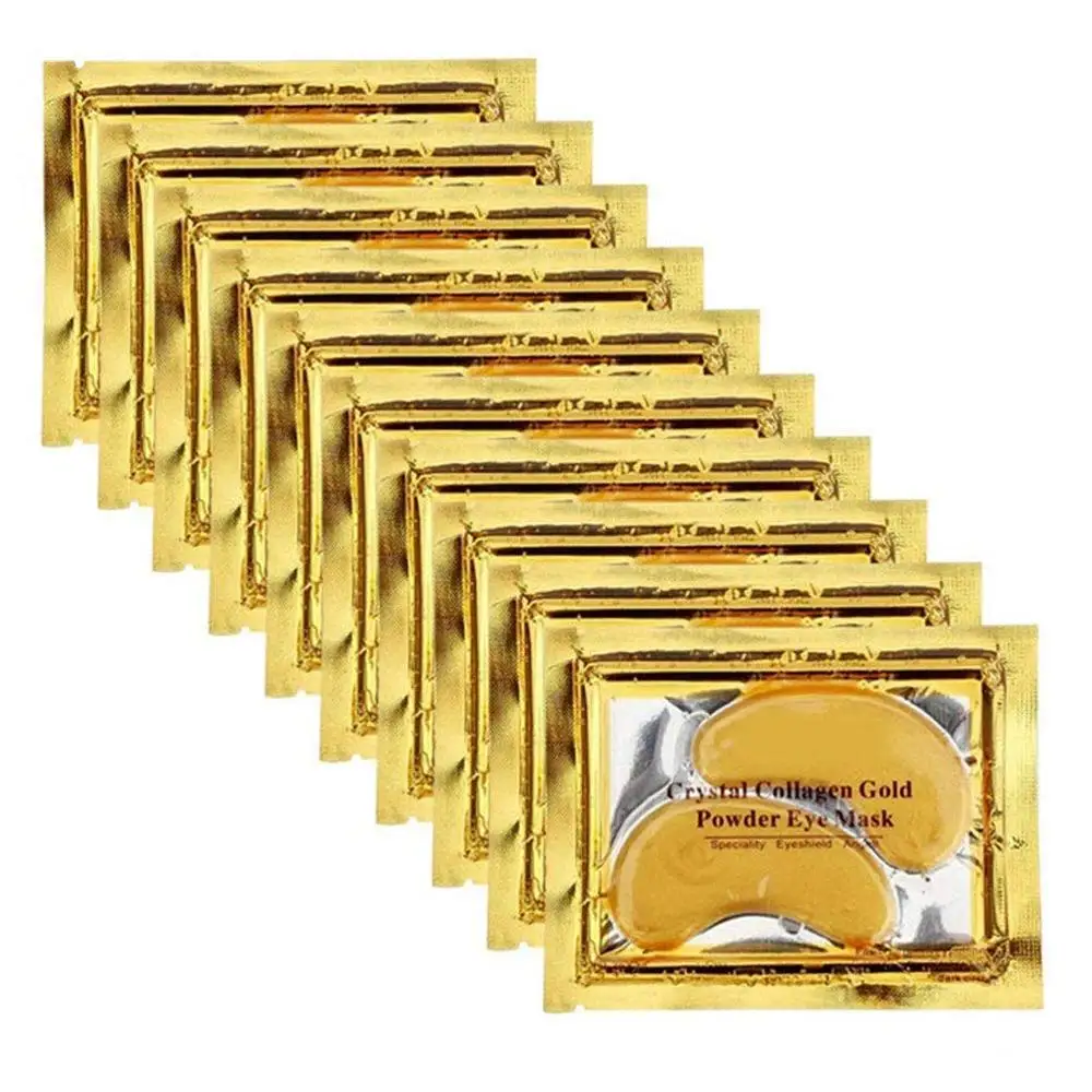 5/10 пар 24K Gold Crystal коллагеновая маска для глаз против старения/! Убирает темные