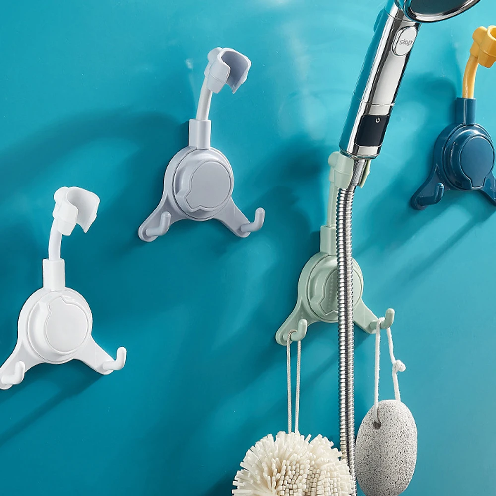 

Suction Cup Shower Holder Adjustable Shower Head Rack Bathroom Brackets Nozzle Base Shower Stand Punch-Free 360°Rotation