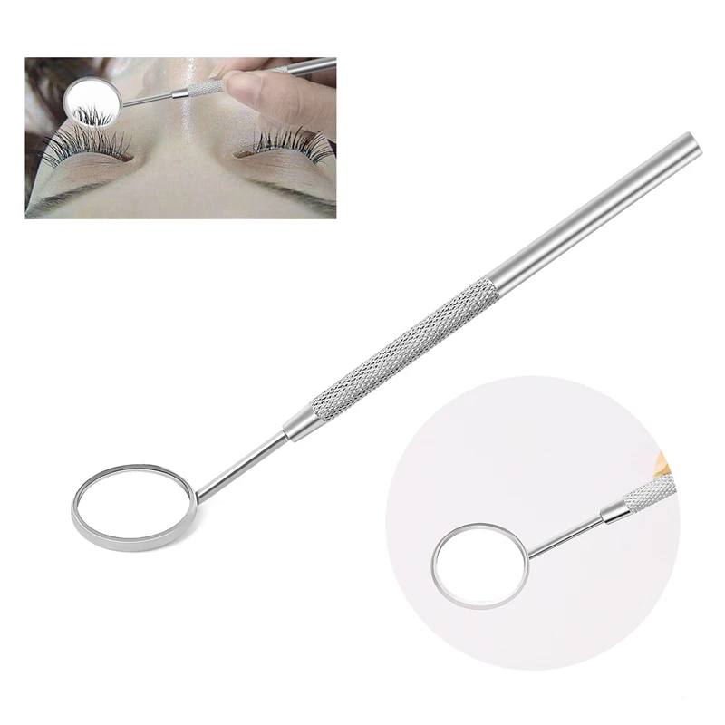 1 шт. нержавеющая сталь проверяющее зеркало для наращивания ресниц портативные