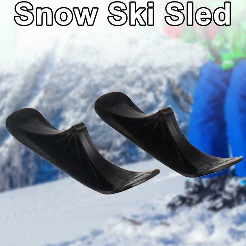 

NEW 1 Pair 2 in 1 Ski Snowboard Sleigh Accessory Children Snow Scooter Wheel