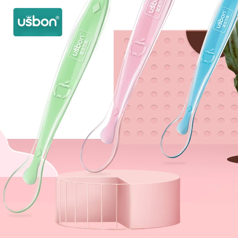 Силиконовая ложка Usbon 2 шт. детские ложки блюда для кормления посуда столовые