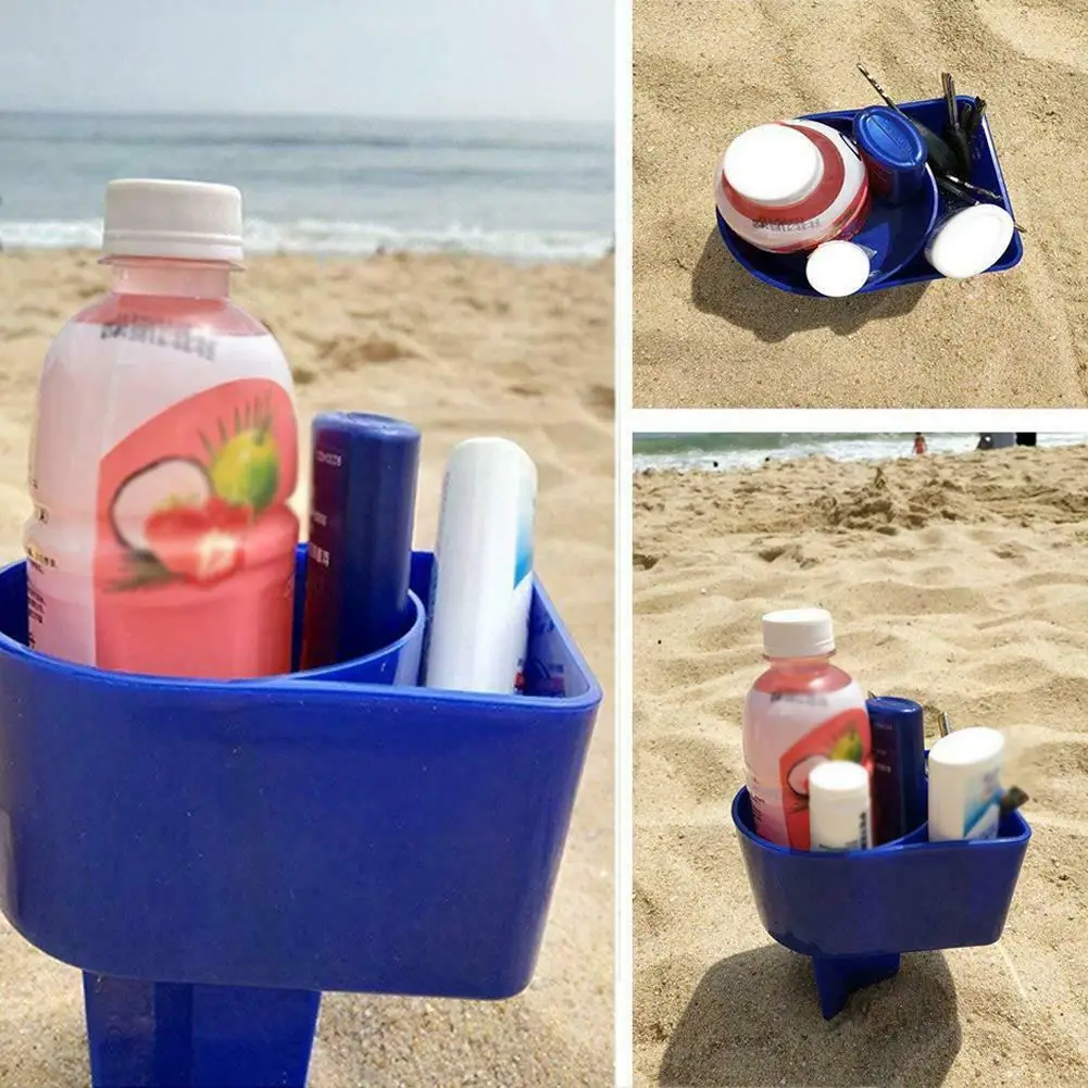2 шт. держатель для чашек пляжный пластиковый напитков прочный песочный Спайк