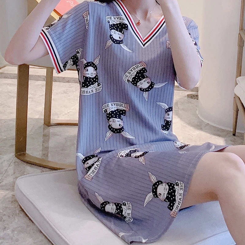 Халаты женская одежда для сна летняя домашняя Свободная Повседневная дышащая с