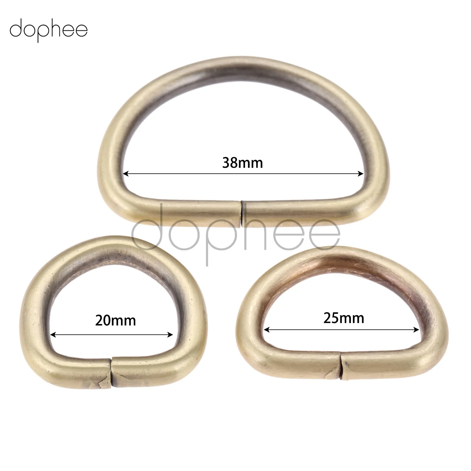 Dophee 10 шт. d-кольца 20 мм 25 мм 38 мм лямки мешки для обвязки аксессуары для одежды Розничная не сварочный Металл плоское кольцо ди