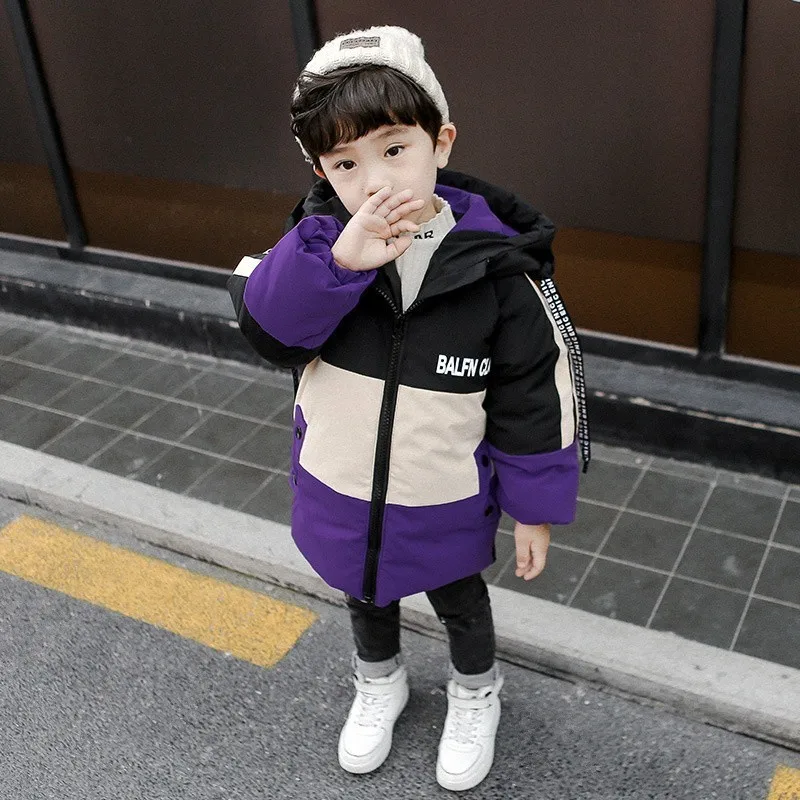 2019 новые модные зимние куртки с капюшоном парки для мальчиков-подростков одежда