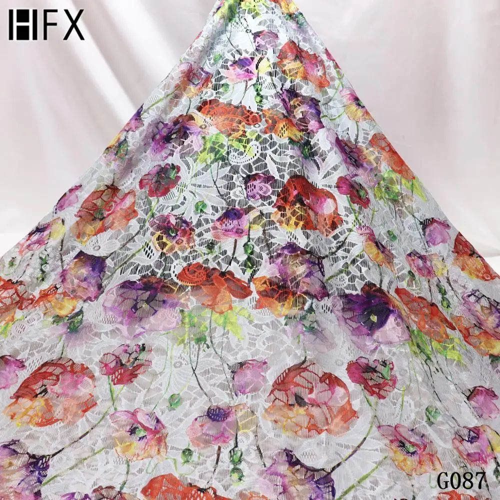 Африканская гипюровая Водорастворимая кружевная швейцарская ткань