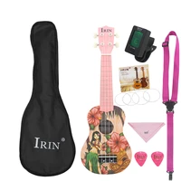 m mbat 21 inch ukulele 4 strings hawaiian guitar for girl musical gifts instrument pink ukulele soprano guitar with gig bag