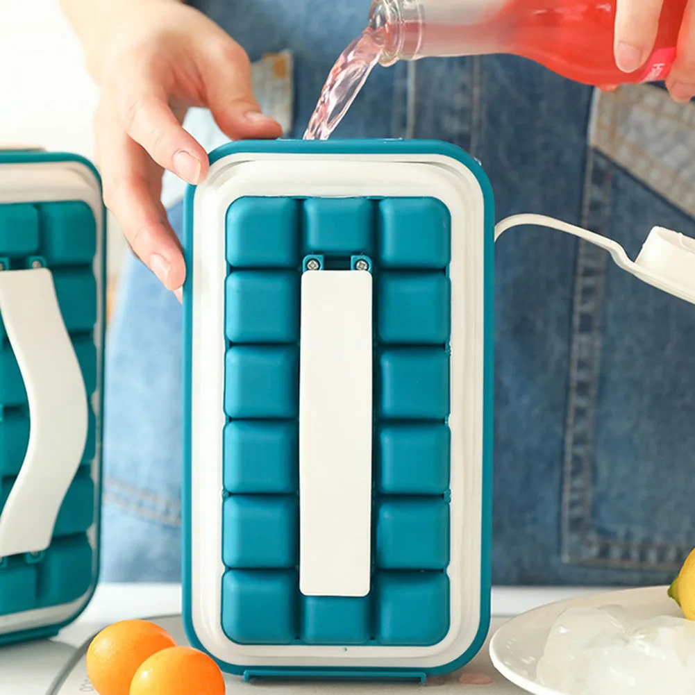 

2 in 1 Portable Silicone Ice Ball Maker Tray Foldable Kettle Storage Ice Box Household Kitchen Frozen Beverage Ice Cube Bag Mold
