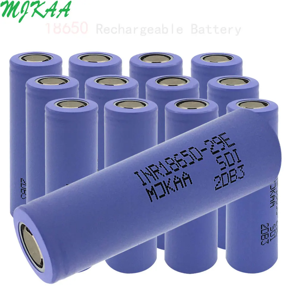 MJKAA 10/12/20 шт 2900 мА/ч 18650 3 7 V литиевая Перезаряжаемые Батарея NCR18650PF INR18650 29E