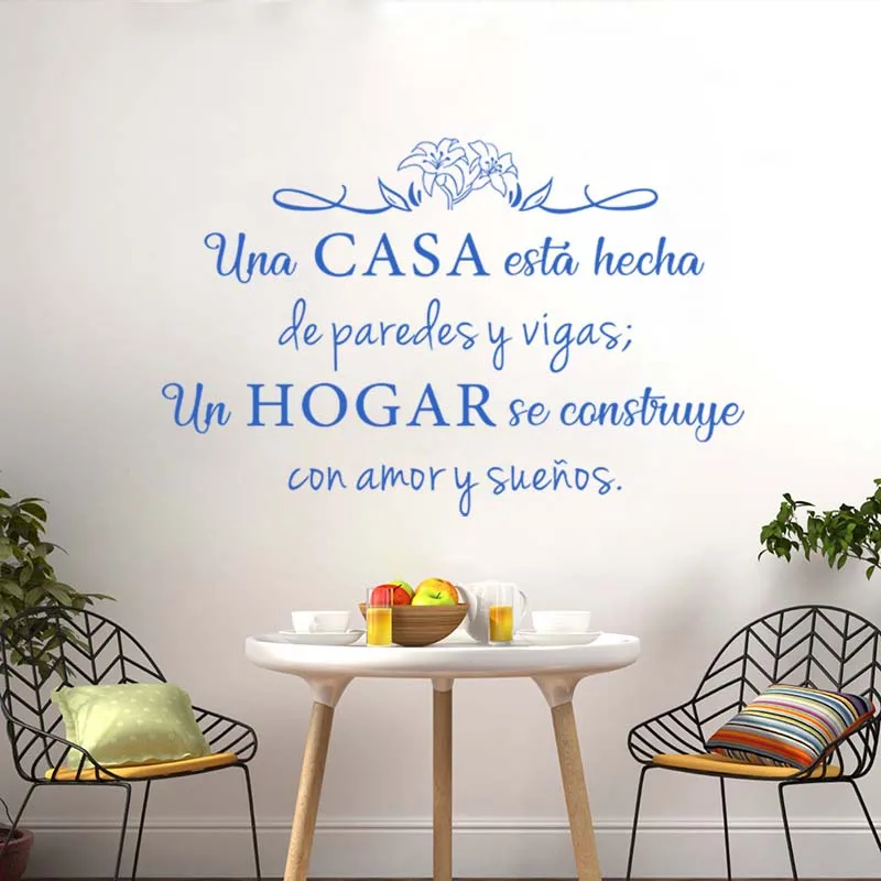 Наклейки цитаты на испанском росписи художественные наклейки дом Amor Настенный