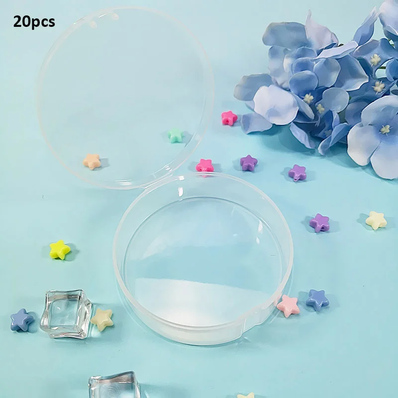 Transparent 20pcs Happy Monkey, 120 мл, 20 шт./лот, соединенная коробка, новинка, контейнер для слизи, прозрачная коробка для хранения, для пушистой прозрачной слизи, игрушка - Цвет: Transparent 20pcs