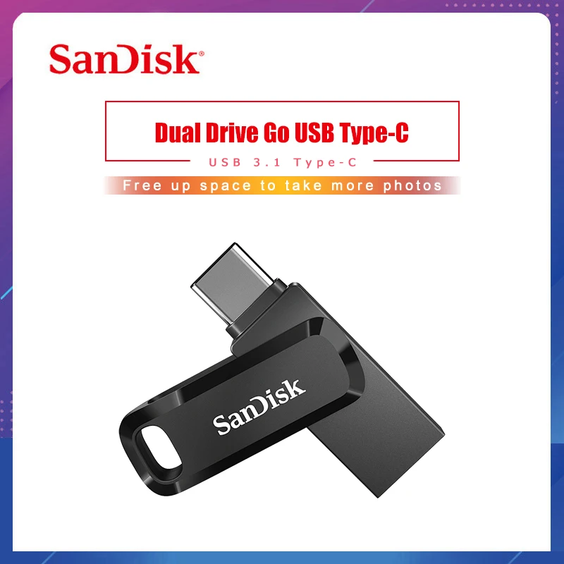 SanDisk USB флеш накопитель OTG 3 1 Type C 32 Гб 64 до 150 МБ/с./с Флешка 128 ГБ 256 для мобильного