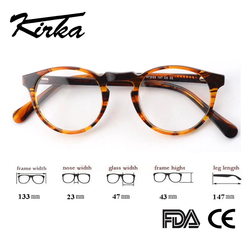 Женская оправа для очков Kirka полная круглые ретро очки чтения прозрачные линзы